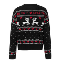 Women's Reindeer and Hearts Christmas Pullover Sweater - KaleaBoutique.com