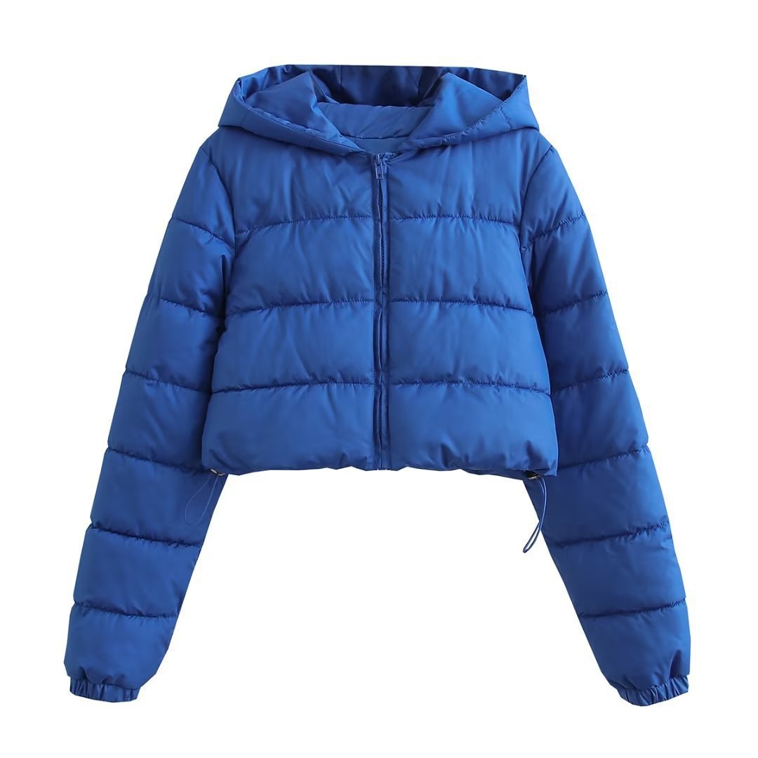 Women’s Short Hooded Loose-Fit Puffer Jacket - KaleaBoutique.com