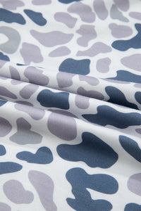 Camouflage Print Kangaroo Pocket Zip Collar Pullover Sweatshirt - KaleaBoutique.com
