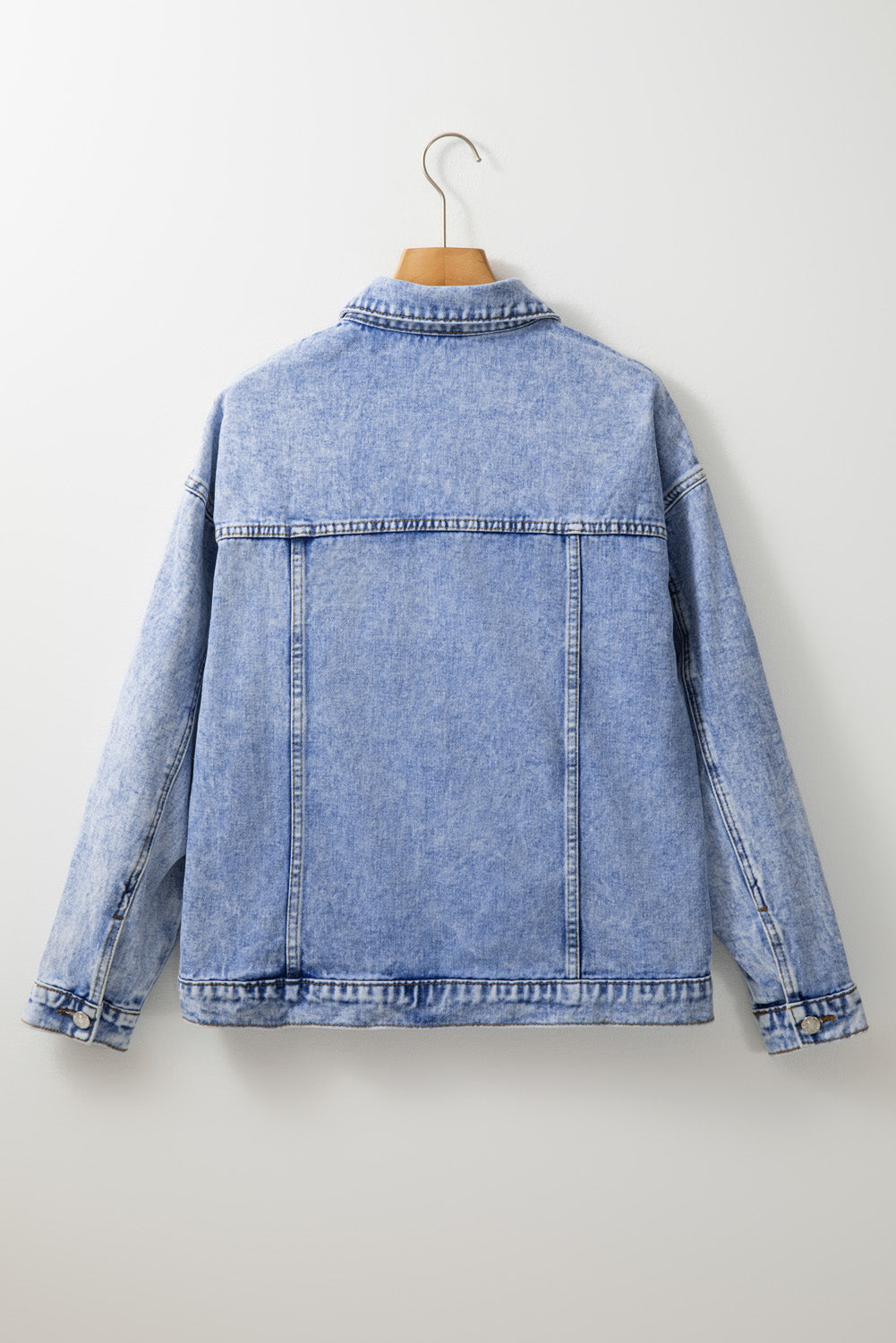 KaleaBoutque Stylish Vintage Washed Flap Pockets Denim Jacket - KaleaBoutique.com