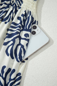 KaleaBoutique Comfortable Boho Floral Print Contrast Patchwork V Neck Dolman Maxi Dress - KaleaBoutique.com