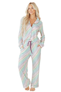 KaleaBoutique Stylish Pride Heart Print Valentines Long 2pcs Pajama Set - KaleaBoutique.com