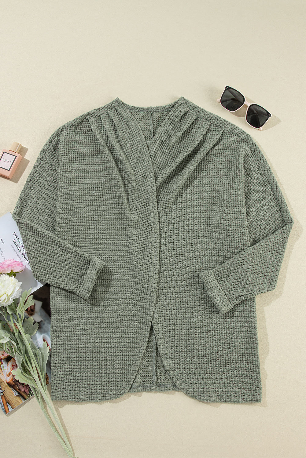 KaleaBoutique Perfect Comfortable Waffle Knit Open Front Cardigan - KaleaBoutique.com