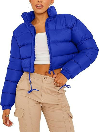 Women’s Short Loose-Fit Padded Jacket - KaleaBoutique.com