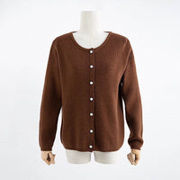 Women's Round-Neck Button-Front Cardigan - KaleaBoutique.com