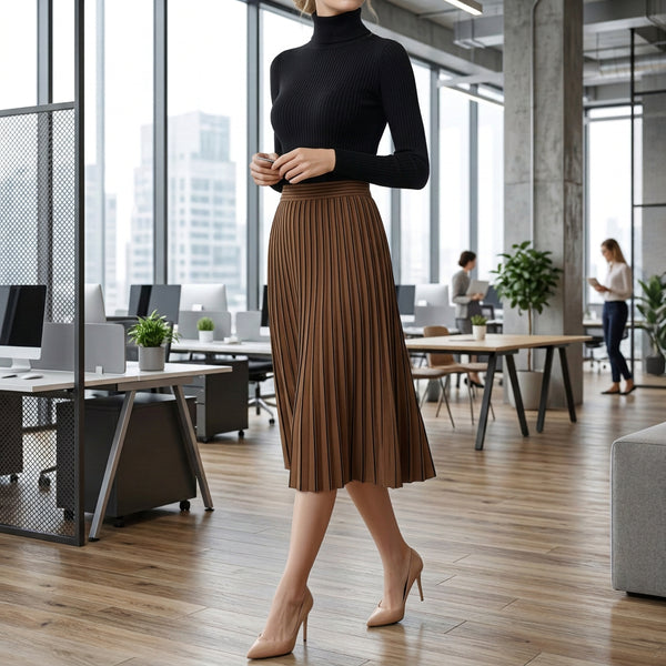 Skirt female solid color was thin knit skirt - KaleaBoutique.com