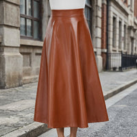 PU Skirt Long Skirt High Waist Skirt - KaleaBoutique.com