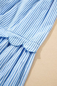 Bubble Short Sleeve Tiered Scallop Long Dress - KaleaBoutique.com