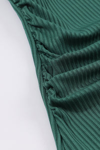 KaleaBoutique Stylish Comfortable Ruched U Neck Ribbed Tankini - KaleaBoutique.com