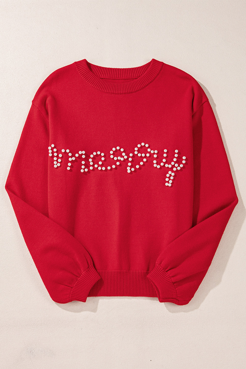 Pearl Beaded Merry Casual Sweater - KaleaBoutique.com