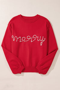 Pearl Beaded Merry Casual Sweater - KaleaBoutique.com