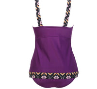 Women's Geometric-Trim Ruched Top and Briefs 2 PC Tankini Set - KaleaBoutique.com