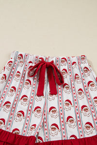 KaleaBoutique Stylish Santa & Stripes Ruffle PJ Set - KaleaBoutique.com