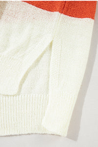 KaleaBoutique Loose Color Block Drop Shoulder Bubble Sleeve Sweater - KaleaBoutique.com