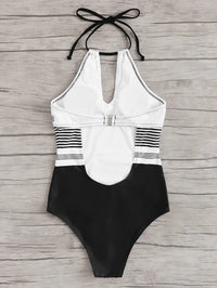 One-piece striped swimsuit - KaleaBoutique.com