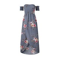 Boho style long dress women Off shoulder beach summer dresses - KaleaBoutique.com