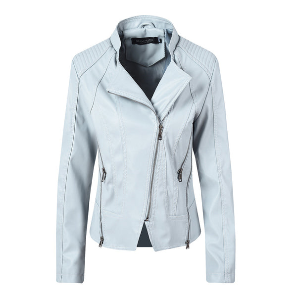 KaleaBoutique Women's PU Faux-Leather Lapel Jacket - KaleaBoutique.com