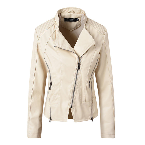 KaleaBoutique Women's PU Faux-Leather Lapel Jacket - KaleaBoutique.com