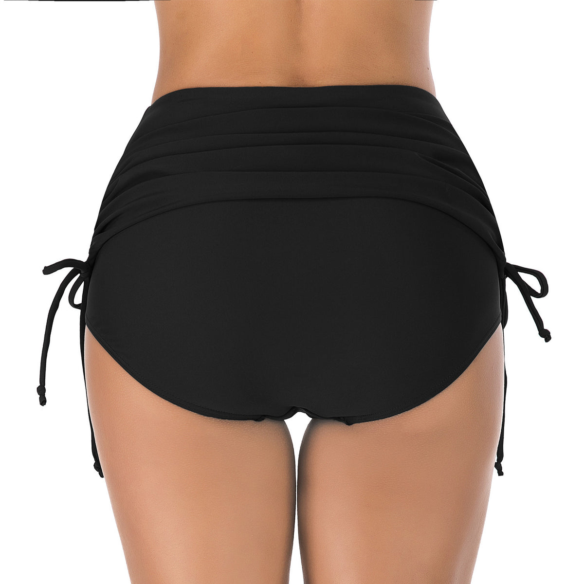 Women's High-Waist Ruched Side-Tie Swim Skirt With Built-In Briefs - KaleaBoutique.com