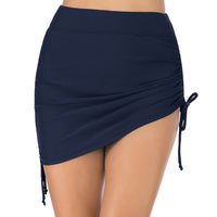 Women's High-Waist Ruched Side-Tie Swim Skirt With Built-In Briefs - KaleaBoutique.com