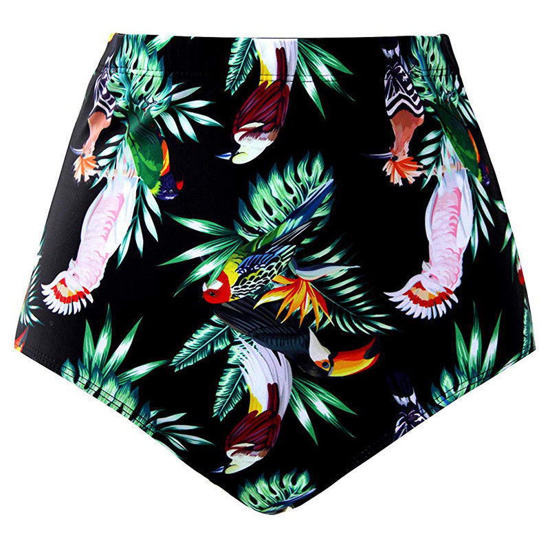 Women's High-Waist Swim Briefs in Solid and Printed Styles - KaleaBoutique.com