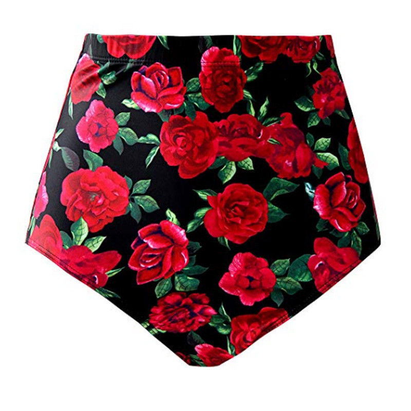 Women's High-Waist Swim Briefs in Solid and Printed Styles - KaleaBoutique.com