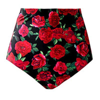 Women's High-Waist Swim Briefs in Solid and Printed Styles - KaleaBoutique.com