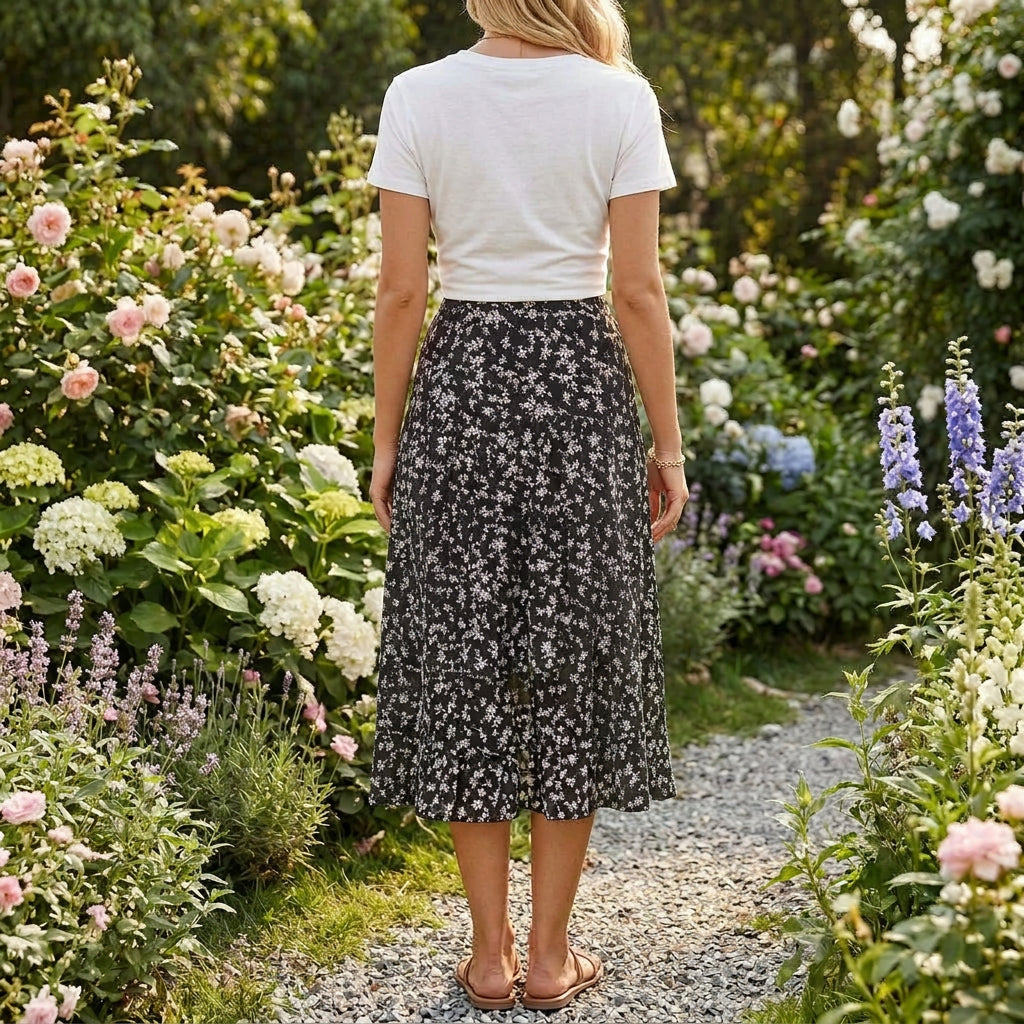Chiffon Floral Skirt Women - KaleaBoutique.com