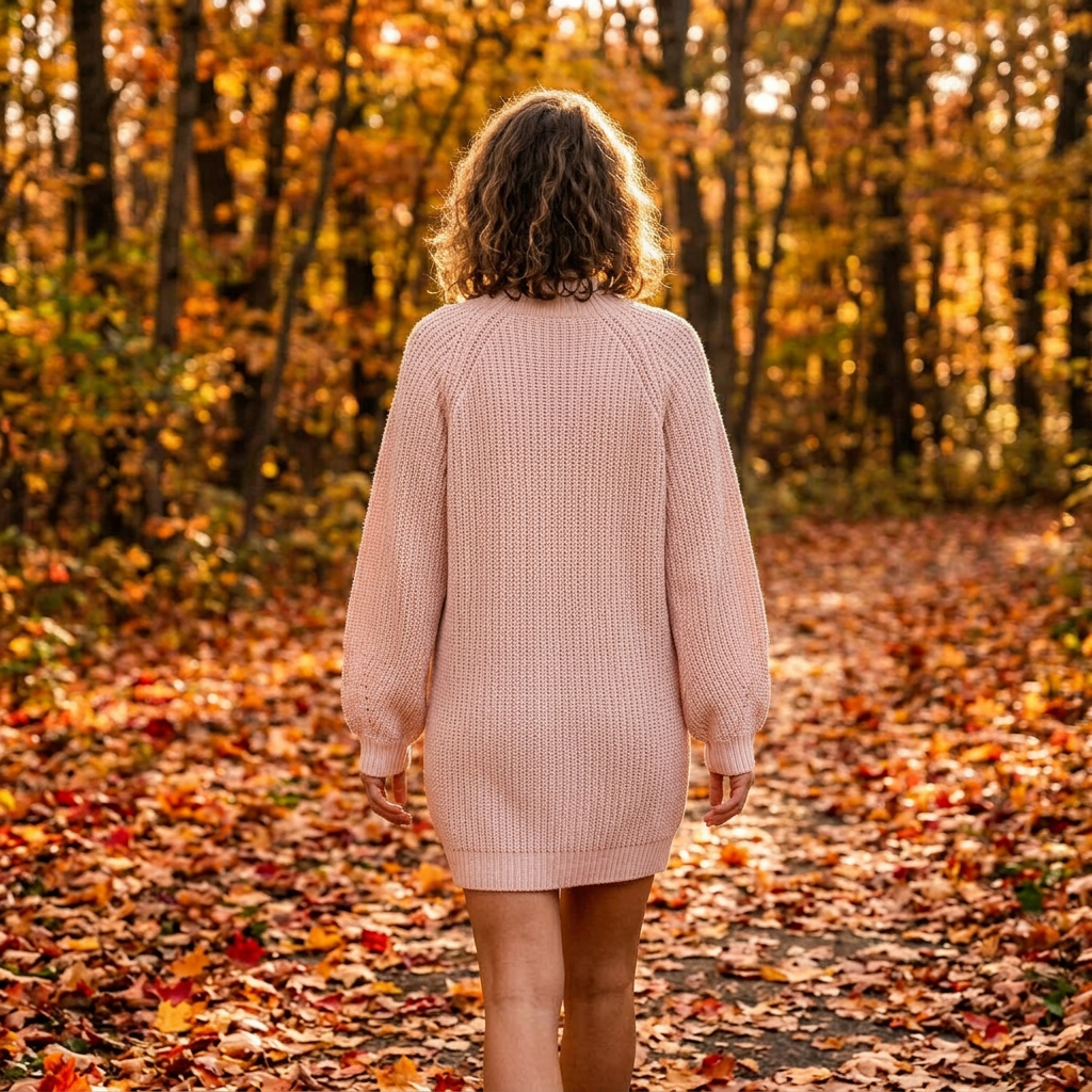 Women's Mock-Neck Raglan-Sleeve Knit Sweater Dress - KaleaBoutique.com