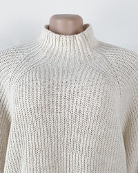 Women's Mock-Neck Raglan-Sleeve Knit Sweater Dress - KaleaBoutique.com