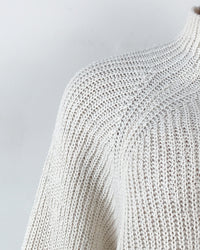 Women's Mock-Neck Raglan-Sleeve Knit Sweater Dress - KaleaBoutique.com