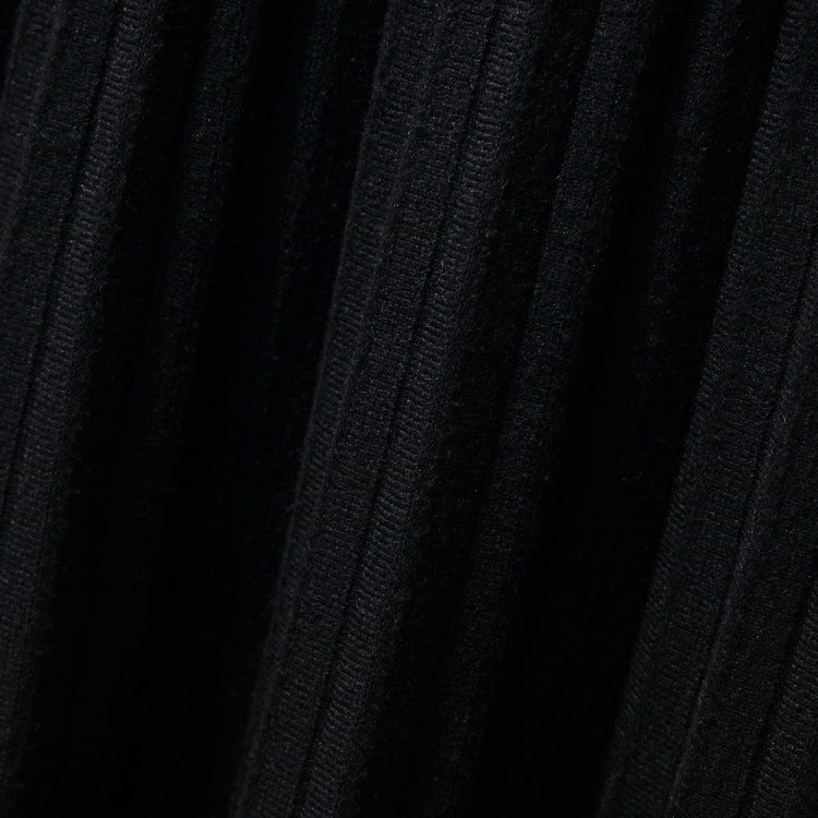 Women's Pleated Knit A-Lined Flared Midi Skirt - KaleaBoutique.com