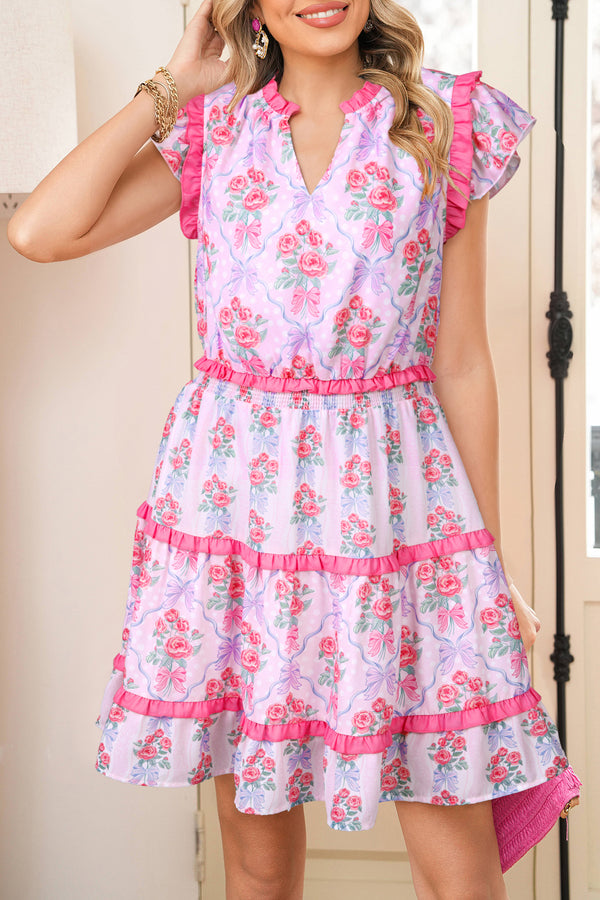 KaleaBoutique Stylish Tiered Ruffles Sleeveless Summer Floral Dress - KaleaBoutique.com