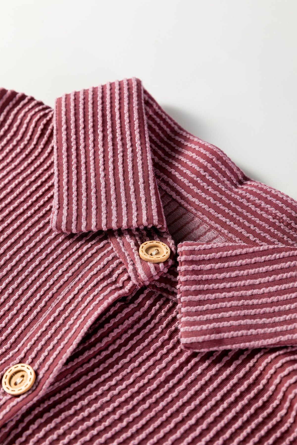 Pink Roll Tab Sleeve Ribbed Cording Shacket - KaleaBoutique.com