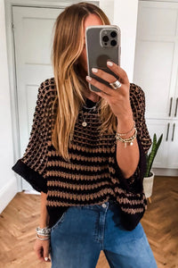 KaleaBoutique Stylish 3/4 Draped Sleeve Slouchy Sweater - KaleaBoutique.com