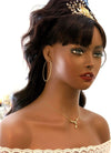16K Yellow Plated Hoop Earrings, Hypoallergenic Hooped Studs, Omega Latch Back Stud 60 MM Hoop Earrings - KaleaBoutique.com