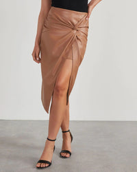 Women's Split Mid-length Hot Girl Leather Hip Skirt - KaleaBoutique.com