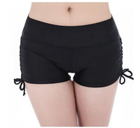 Women's Slim Fit Ruched Side-Tie Swim Shorts - KaleaBoutique.com