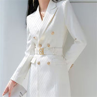 Office Lady Style Slimming Waist Trimming Coat Women's Top - KaleaBoutique.com