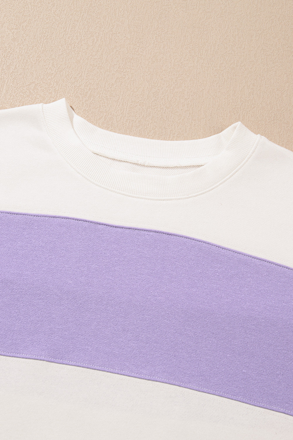 KaleaBoutique Colorblock Patchwork Drop Shoulder Crewneck Sweatshirt - KaleaBoutique.com
