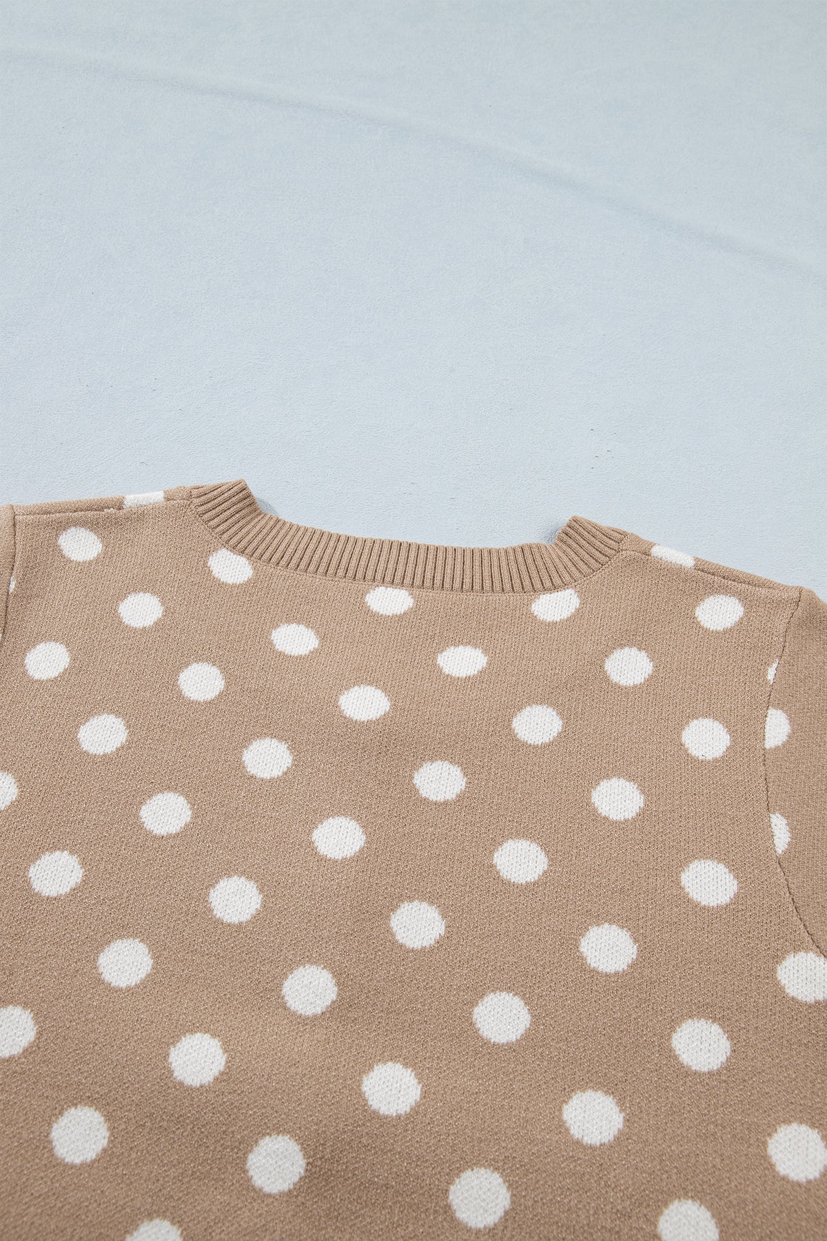 KaleaBoutique Comfortable Polka Dot Short Sleeve Button Down Sweater Cardigan
