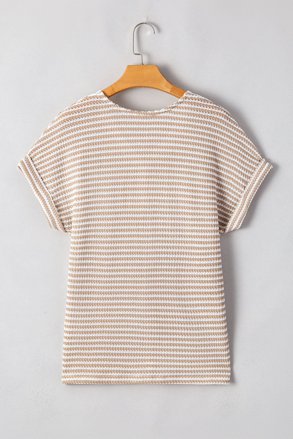 KaleaBoutique Stylish Buttoned Front V Neck Knitted T Shirt - KaleaBoutique.com