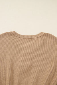 KaleaBoutique Stylish Pearl Embellished Keyhole Ribbed Sweater Dress - KaleaBoutique.com