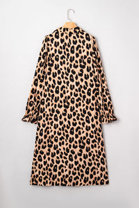 KaleaBoutique Stylish Leopard Print Smocked Detail Flowy Midi Dress - KaleaBoutique.com