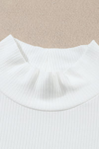 KaleaBoutique Stylish Ribbed Knit High Neck Long Sleeve Top - KaleaBoutique.com