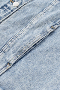 KaleaBoutieque Chic Lapel Distressed Raw Hem Buttons Denim Jacket - KaleaBoutique.com