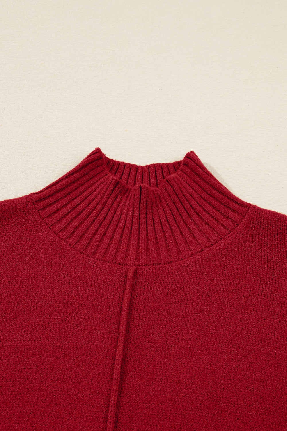 KaleaBoutique Stylish Ribbed High Neck Front Pockets Center Seam Shift Sweater Dress - KaleaBoutique.com