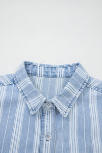Boyfriend Chest Pocket Classic Denim Shacket - KaleaBoutique.com