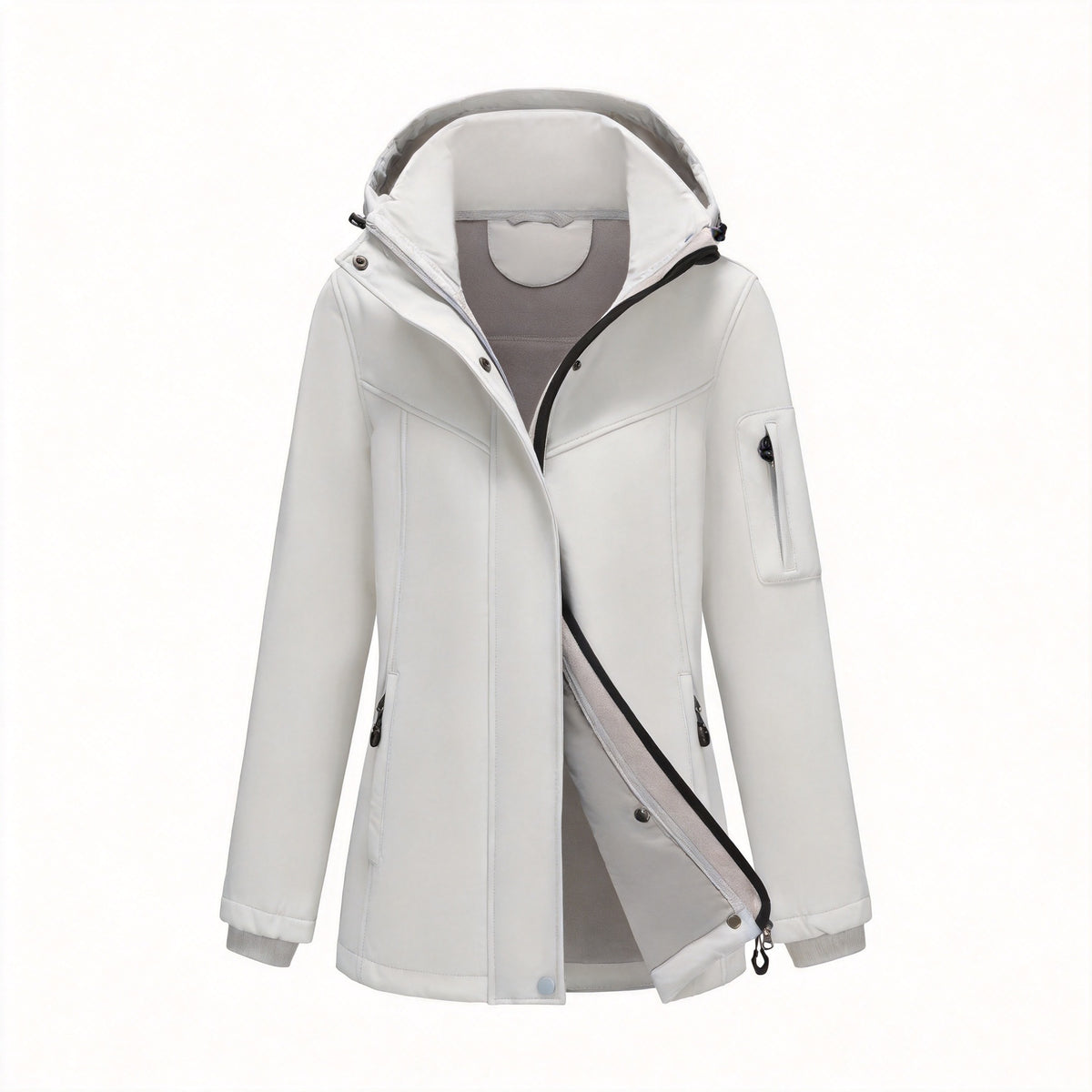 Women’s Multi-Pocket Jacket with Detachable Hood - KaleaBoutique.com