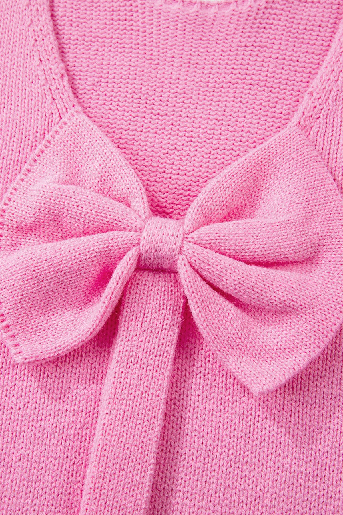 Festive Bow Backless Bubble Sleeve Sweater - KaleaBoutique.com